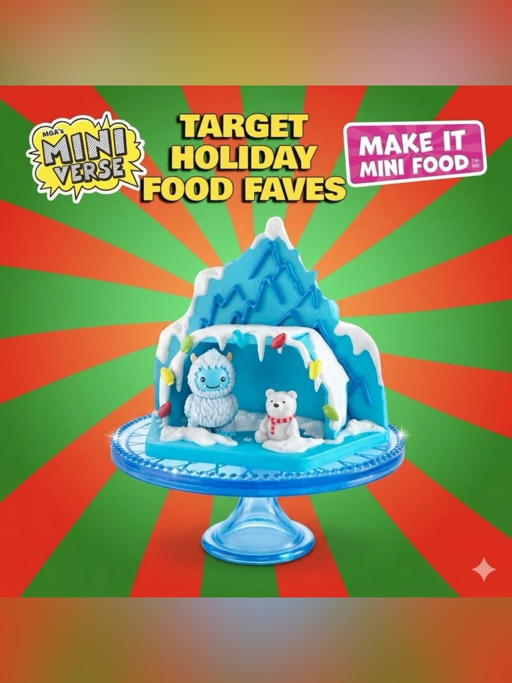 MGA's Miniverse Make It Mini TARGET Holiday Food: Yeti Cave Kit (Opened)